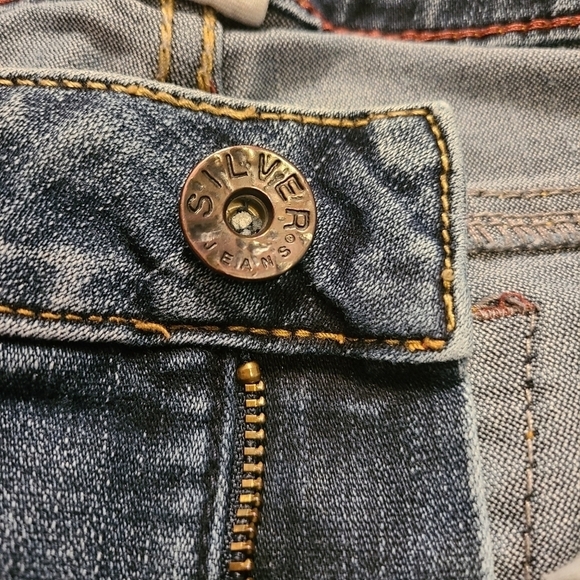 Y2K SILVER JEANS TONI WIDE LEG BOOTCUT LOW RISE MEDIUM WASH STRAIGHT SIZE 29 - Picture 9 of 13